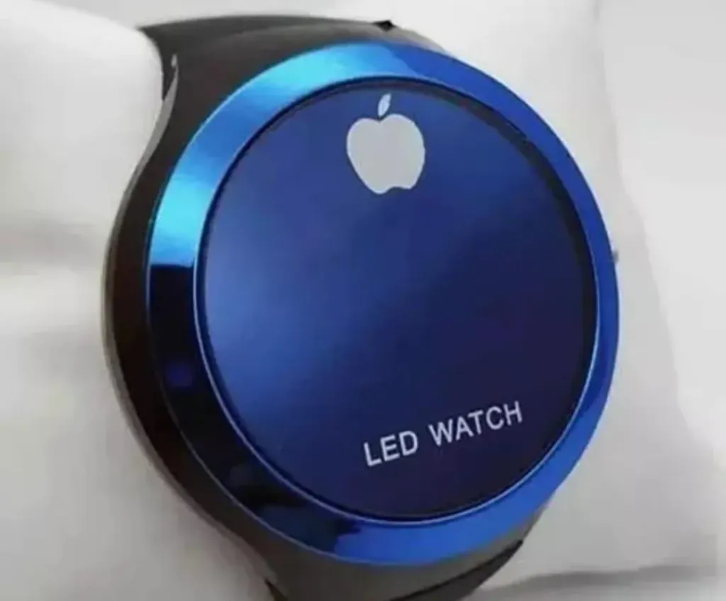 Stylish LED Watch Blue Round Plastic Daily Wear