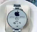 Men's Stainless Steel Apple Watch White Dial