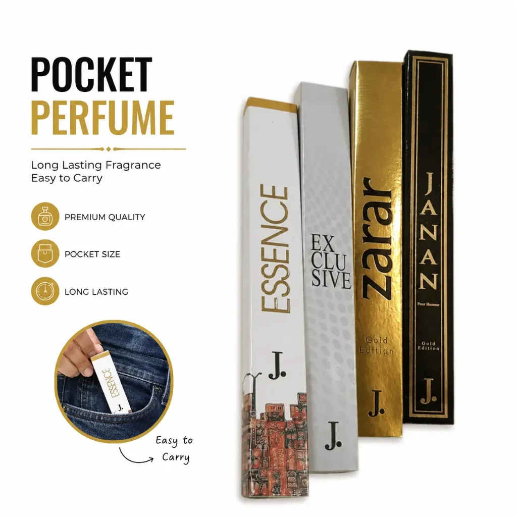 Premium Pocket Perfume Pack of 4 for Pakistani Men