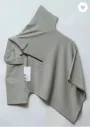 Men Cotton Plain Polo T-Shirt Grey Round Neck