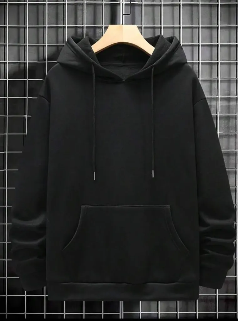 Men's Black Fleece Hoodie Small to XL