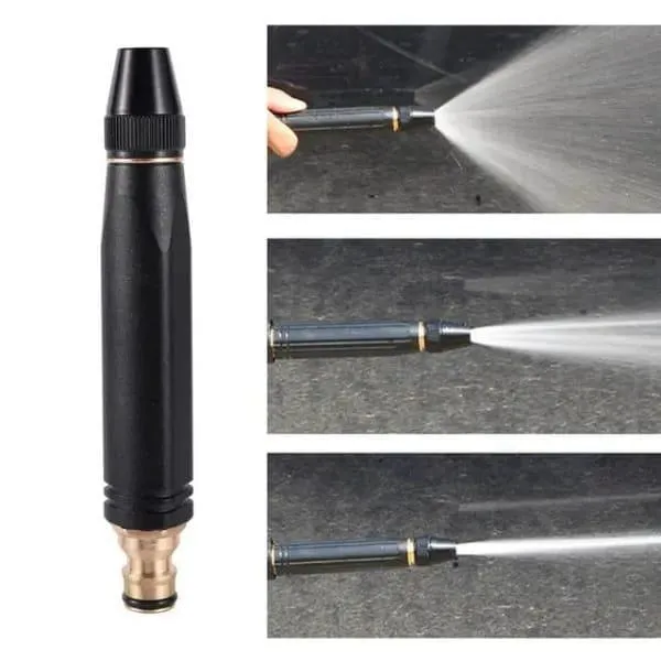 Premium Metal Water Nozzle Black Adjustable Spray